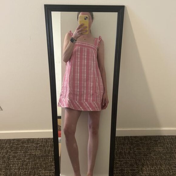 Anthropologie Pilcro Sleeveless Lakeside Swing Mini Dress size S pink new - Picture 5 of 7